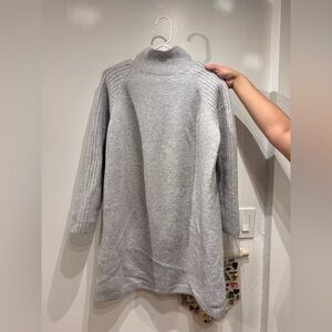 Zara Light Gray Turtleneck Sweater Dress